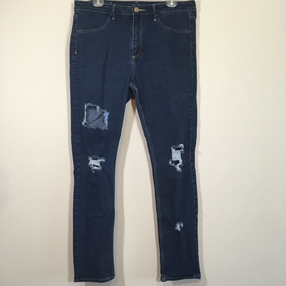 H&M Denim - H&M Plus Size Skinny Jeans High Waist Distressed